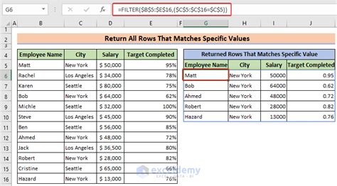 Excel PivotTable to return all values that match criteria